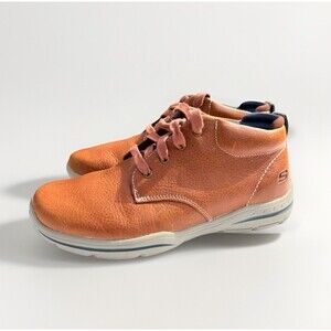 Skecher’s Men’s Harper Meldon Chukka Boots Brown Leather Lace Up Cushioned 7 M
